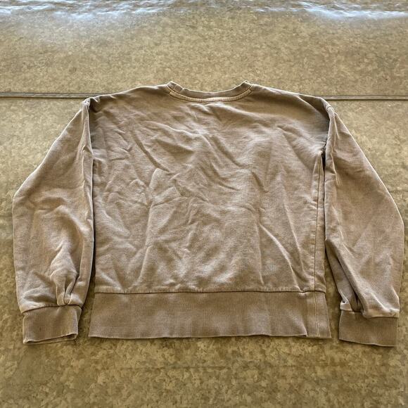 Lucky Brand Pleated Sweatshirt Womens Small Gray Cotton Front Pleat Minimalist - Picture 7 of 10